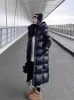 Women's Trench Coats Down Cotton-Padded Jacket Long Parka Winter Puffer Jackets Coat Black Hooded Thick Warm Zipper Female Overcoat