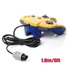 Controladores de juegos Joysticks 2 piezas Controlador clásico N64 miadore Rerto N64 Mando a distancia para juegos Joystick para consola N64 Sistema de videojuegos (amarillo y azul) YQ240126