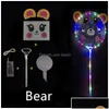 파티 장식 20 인치 빛나는 Bobo 풍선 투명한 LED LIGHT BALLOONS 생일 웨딩 드롭 배달 홈 GA DHRMO