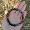 Strand 8mm Black Tourmaline pärlstav armband naturliga labradorite armband tiger ögon män styrka unisex smycken födelsedagspresent