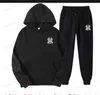 Herrspåriga tracksuits 2 stycken uppsättningar spårdräkt huva tröja +dragstring byxor manliga sport hoodies som kör sportkläder män kvinnor märke höst vinter t240131