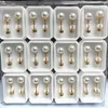 Charm Asonsteel 12Pairs/Lot Imitatin Pearl Screw Piercing Stud Earrings Set antiAllergy 금색 스테인리스 스틸 여성 보석