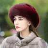 Berets Winter Fisherman's Hat Natural Norek Hair Snow Snow Fashion Travel 2024