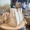 2022 Summer Classic C Brand Totes Beach Bags Cavan Deauville Chain Top Handle Large Capacity Pochette 2 Color Beige Women's T230a