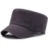 Unisex pamuk dimi ordu kapağı yıkanmış pamuk temel öğrenci ordu kapağı günlük askeri stil şapka ayarlanabilir unisex düz üst dükkân klasik beyzbol şapkası askeri şapka