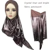 Ethnic Clothing Crystal Soft Breathable Versatile Casual And Bright Cloth Splicing Turban Sarong Women Head Wrap Kaftan Niqab