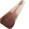 Guitare acoustique à doigt noir en épicéa massif, angle pointu, configuration haute