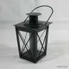 2st Candle Holders Retro Metal Lantern Candle Holder Garden Night Wedding Outdoor Tea Light British Iron Romantic Wedding Style Black White