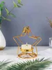 2PCS Candle Holders 1pc American Decoration Metal Candle Holder Ornaments Golden Candle Photo Props Minimalist Style Props High-end Ornaments