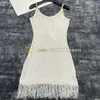 Fashion Tassel Dress Women Sexy Sling Dresses Summer Tight Knitted Dress Party Sleeveless Dress