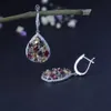 Charm Gem's Ballet Natural Smoky Quartz Citrine Gemstone Drop Earrings Ring Sets Pure Sterling Sier Jewelry Set for Women Fine