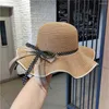 Cappelli larghi brim pieghevoli da sole pieghevole viscreencreencreen all'uncinetto cappello da bowknot con cappello da bowknot grande