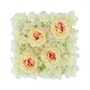 Dekorativa blommor 40 40 cm Artificial Rose Flower Wall Panels Hydrangea Peony Floral Panel for Wedding Party Baby Shower Bakgrund Hem