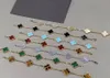 Van jewelry designer V Gold Four-leaf Clover Five Floral bracelet agate Shell Diamond multi-colored bracelet Holiday souvenir Gift Pack and gift box