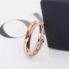 Bandringar rostfritt stål stapelbara CZ Eternity Ring Wedding Band för Women Girl Size 3-10 240125