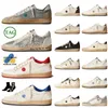 Luxe Lage Designer Casual Schoenen Bal Ster Suede Groothandel Leer Handgemaakte Dames Heren Trainers Goud Glitter Loafers Italië Merk Sneakers Bovenwerk Zilver Vintage