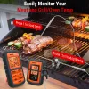 Grills ThermoPro TP08C Dual Probe Digital Backlight Display 150M Wireless BBQ Grill Food Cooking Kitchen Meat Thermometer With Timer