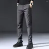 Men's Suits Regular Fit Men Suit Trousers Stretchy Formal Business Style Straight Solid Color Pants For Comfort