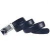 Belts 2024 Men's Leather Belt Two Layers Of Cowhide Automatic Buckle Korean Version Business