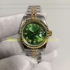 18 Style 904L Steel With Box Papers Women Watch Ladies 26mm 18k Yellow Gold 69174 Green Diamond Dial Women's 6917 Two Tone Jubilee Bracelet Automatic Watches