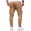 Calças masculinas 2024 Workwear Juventude Casual Tamanho Solto Slim Fit Apertado para Homens