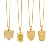 Croatia Albania Serbia Bosnians,Bosnia 14k Yellow Gold Pendant Necklaces Jewelry With Cubic Zirconia