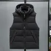 Kvinnors västar kvinnor 2024 Autumn Winter Hooded ärmlösa blixtlåsfickor tjockare varm väst kappa avslappnad kvinnlig västjacka