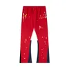 Joggingbroek Gespikkelde Klassieke Letters Print Heren Hip Hop Broek Zijknopen Elastische taille Losse stijl Joggers Multi Panel Uitlopende Sport Losse High Street Broek XL M S