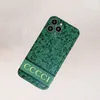 Green Forest Luxury Designer Phone Case Classic Letter Fashion Märke stötsäkra telefoner Fall Hög kvalitet för iPhone 14 12 13 Pro 6868044