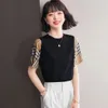 Plus Size T-shirt Clothing Chiffon Blouses Plus Size New Short Sleeve Shirts Loose Casual Top Grande
