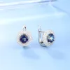 Charm Gem's Ballet Sterling Sier Gemstone Earrings 6mm Round Natural Mystic Topaz Clip Earrings for Women Fine Jewelry