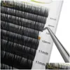 Faux-cils Quewel 0.07mm Extension de cils 12 lignes/plateau 8-15 mixte C/Cc/D Curl soie Volume cils maquillage Faux vison goutte Deliv Otsna