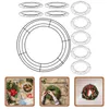 Kwiaty dekoracyjne 10 szt. Garland Hoop Party Wreath Frame Pierścionki Metal Floral Count Form Iron Wedding Decor