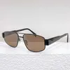 TRIOMPHE Metall-Damen-Designer-Sonnenbrille CL40281U Metall-Doppelsteg-Piloten-Sonnenbrille, grüne Linse, UV-Schutz, Damen-Business-Brille, originelle Brillentasche