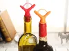 100pcs/lot Silicone Double Soy Sauce Liquid Red Wine Pourers Flow Wine Bottle Stoppers Pour Spout Bottle Stopper Decanter Pourer Aerating LL