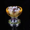 2st Candle Holders Colorful Crystal Glass Candle Holder Buddhist Lamp Holy Water Cup Tibetan Altars Tantric Candlestick Inomhus Desktop Dekorativ