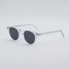 Solglasögon 45 och 47 Storlekskvalitet Gregory Peck Vintage Acetate Round Designer Män kvinnor Sun Glasses OV5186 EYEGL