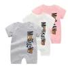 Zomer kinderkleding sets designer baby rompertjes korte mouwen pasgeboren baby klimmen kleding pyjama katoen meisje jongen jumpsuit outfits