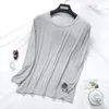 Men's Sleepwear Factory Wholesale Modal Spring / Autumn Round Neck Long Sleeve Base Shirt Thin Loose Plus Size Sleep Tops Men