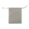 Einkaufstaschen 50 teile/los Hohe Qualität 8x10 cm Rot Silber Grau Plüsch Samt Kordelzug Beutel für Schmuck mit Flanell Saiten