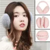 Berets Winter Plush Earmuffs Unisex Warm Ear Warmer Solid Color Earflap Outdoor Cold Protection Ear-Muffs Folding Windproof Cover