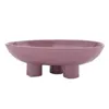 Plattor Solid Color Creative Ceramic High Legged Fruit Tray Living Room Tea Table Snack Plate Candy Nut Home Storage