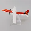 16cm ar vermelho colômbia avianca fokker f50 fok companhias aéreas avião modelo liga metal diecast avião hélice aeronaves 240118