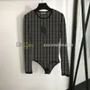 Women Bodysuit T-shirts Sexy Transparent Bottoming Shirt Designer Letters Print Tees Long Sleeve Bodysuits