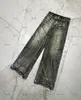 Y2k Grigio Street Rock Abbigliamento Punk Gotico Jeans oversize a vita alta UOMO Hip Hop americano Pantaloni gamba larga dritti retrò UOMO 240123