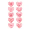 Baking Moulds 10Pcs Cookie Cutter Reusable Cartoon Design Biscuit Non-stick Happy Valentine's Day Love Heart Shape Fondant Cake Stamp