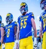 Joe Flacco JoJo Bermudez Delaware voetbalshirt op maat gestikte Kyron Cumby AKhoury Lyde Joshua Youngblood Keyshawn Hunter Delaware Fightin Blue Hens 2024