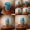 Vase Vibrant Style Vase Large Glass Flower Pot手作りのイタリアの家の装飾ユニークなギフトのアイデア頑丈でドロップデリバリーホームガーデンh otu1h