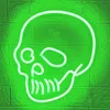 LED Neon znak Skull Neon znak zielony szkielet głowa LED Neon światło światło wystrój ścienny Znak lampy szkieletu do sypialni Man Cave Game Room Decor YQ240126