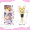 20pcs Gold Butterfly Wine Stopper mariage Favors Bridal Down Birthday Gifts événement Party Favors Anniversary Giveaways